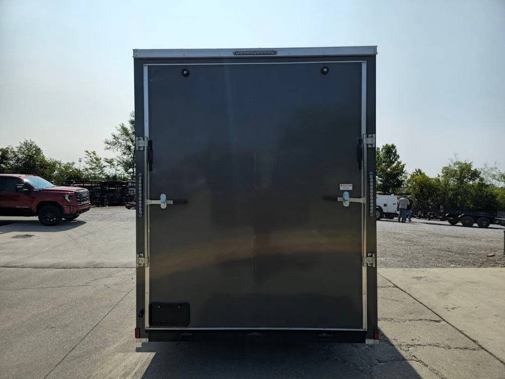 7' x 14' Charcoal Gray Enclosed Trailer 8ft Interior - Image 6