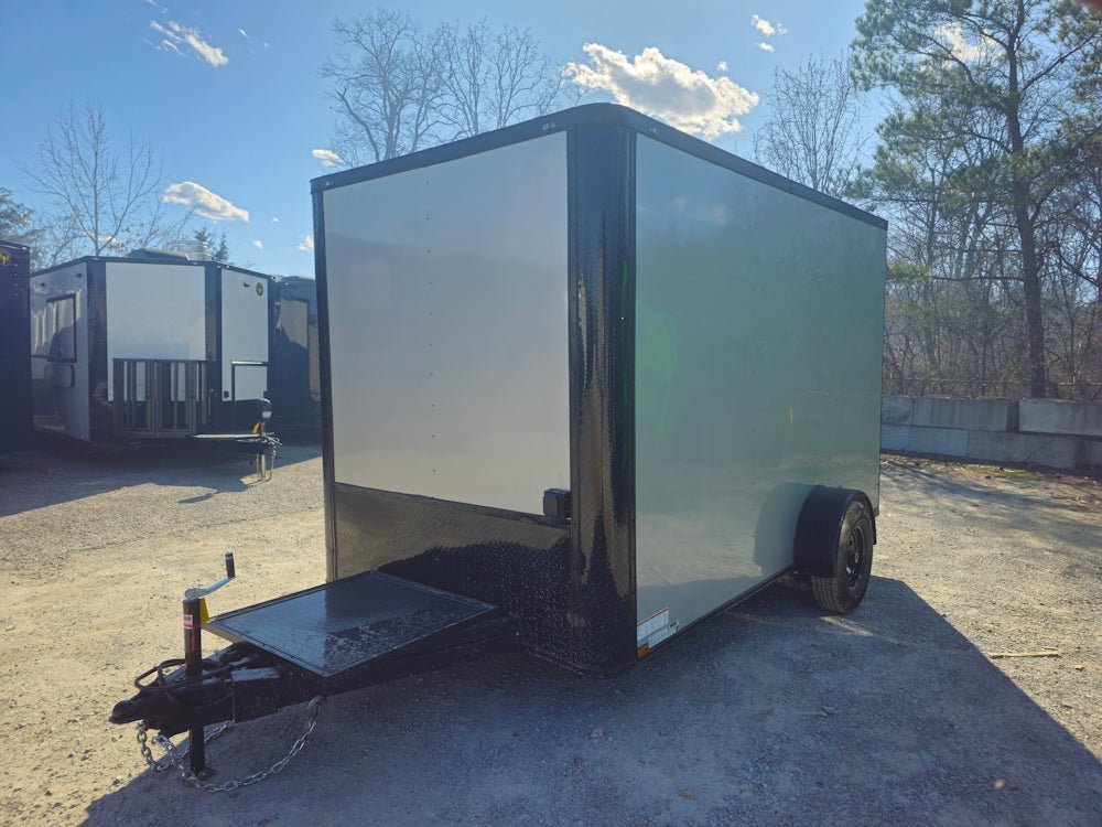 7' X 12' Silver Flat Front Custom Concession Trailer Food Event Catering - Image 3