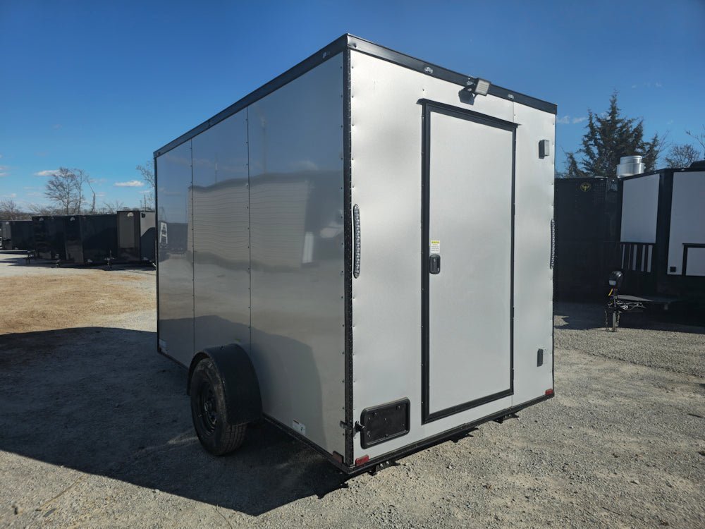 7' X 12' Silver Flat Front Custom Concession Trailer Food Event Catering - Image 6