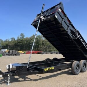 2024 Griffin Trailers 7×16 14K Telescopic Dump Trailer w/Ramps & Spare Tire Mount