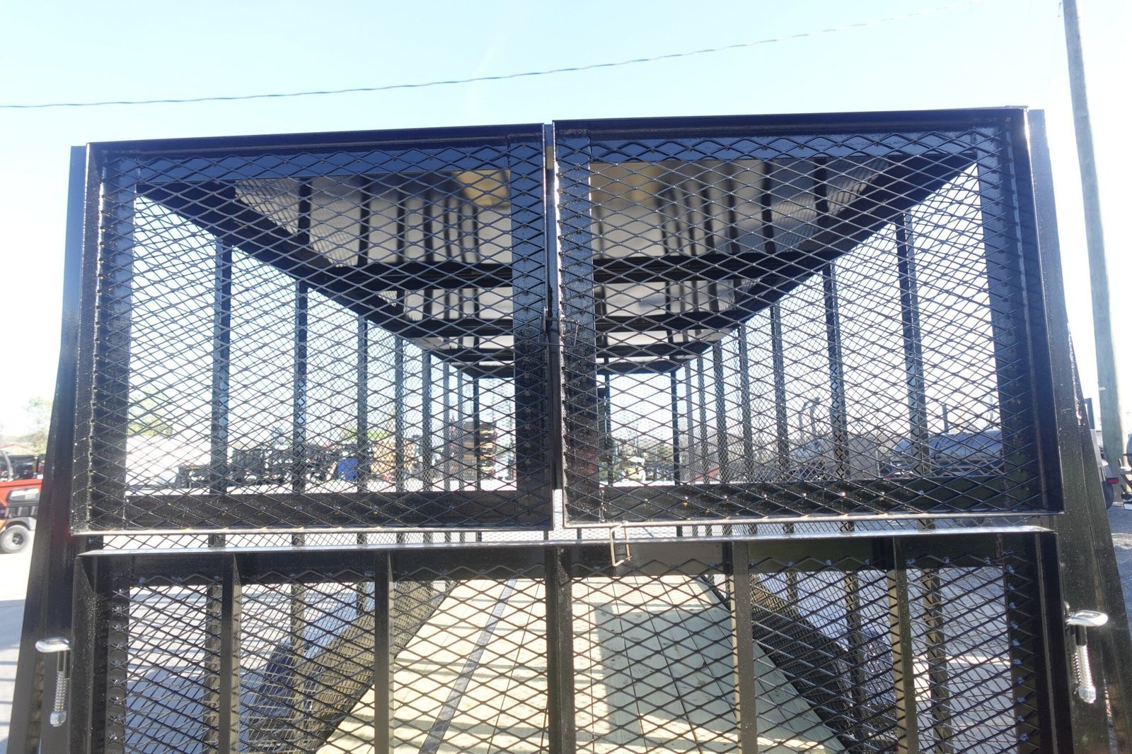 6.4x16 Straight Deck Utility Trailer 6ft Mesh Sides with Metal Roof (2) 3,500lb Axles - Image 8