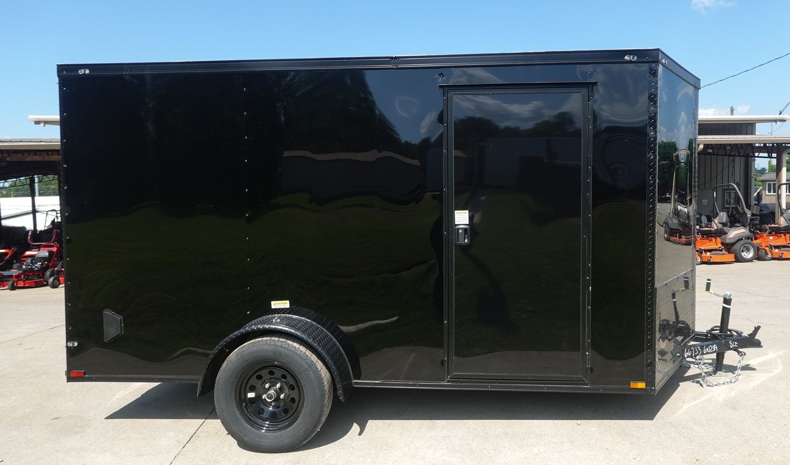 6x12 Enclosed Trailer Black - Image 4