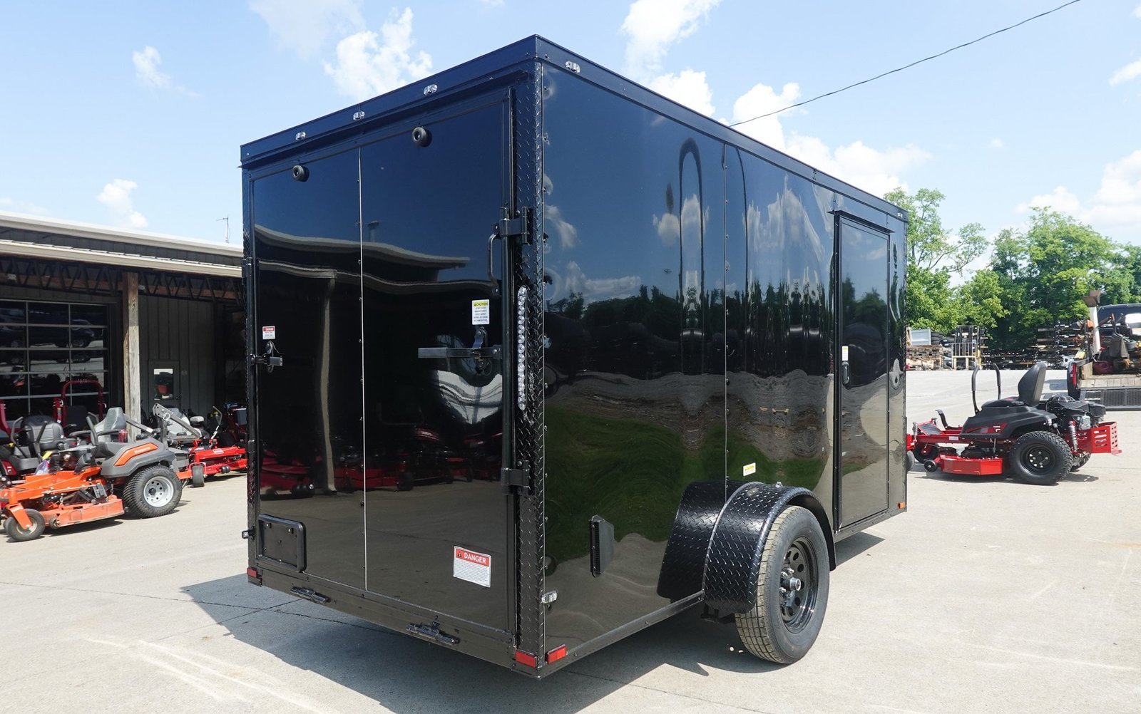 6x12 Enclosed Trailer Black - Image 6