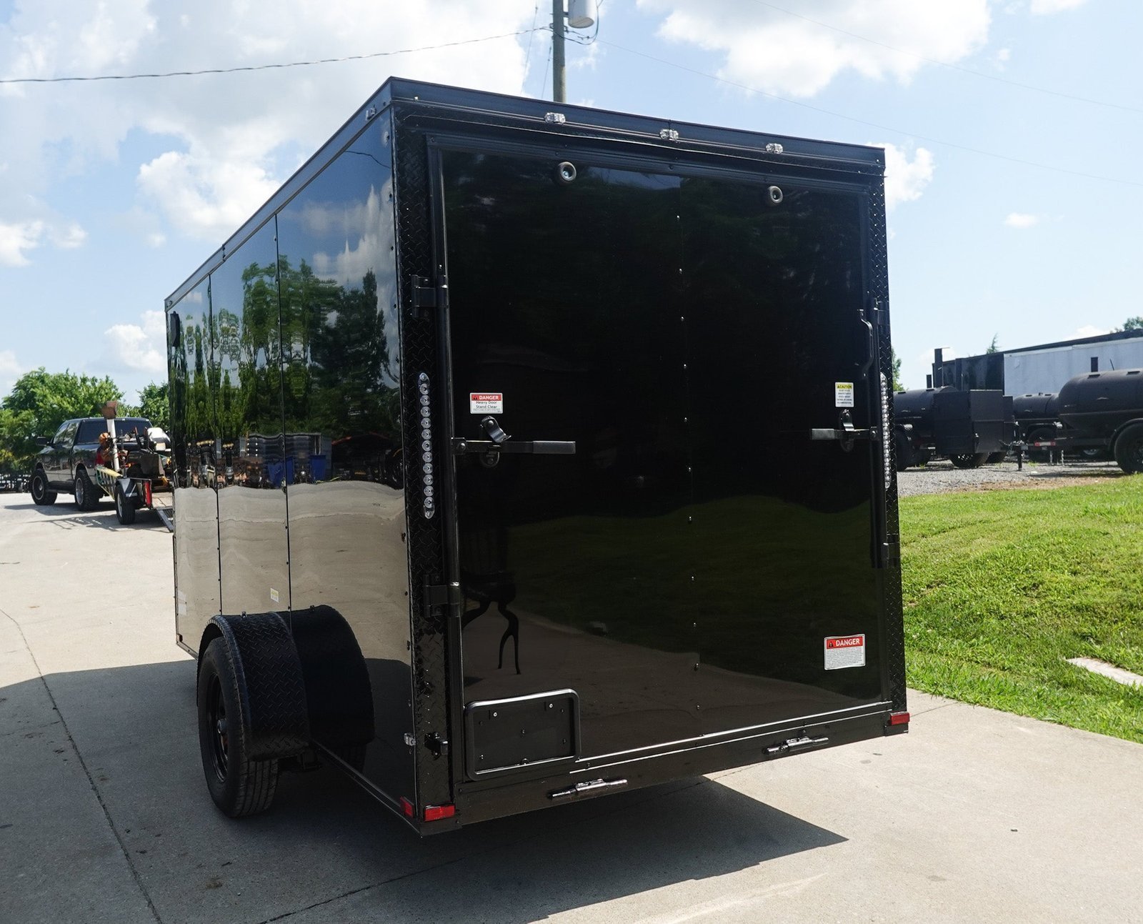 6x12 Enclosed Trailer Black - Image 8