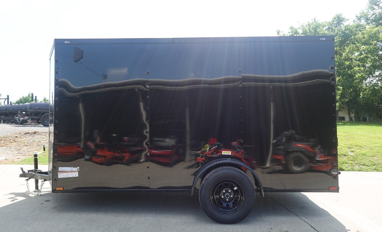 6x12 Enclosed Trailer Black - Image 5
