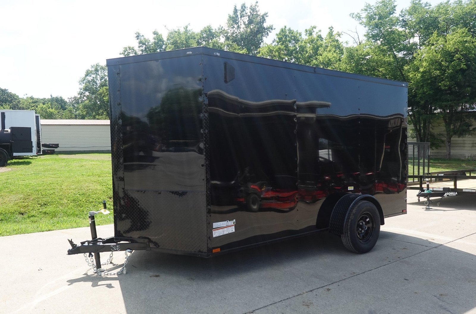 6x12 Enclosed Trailer Black - Image 3