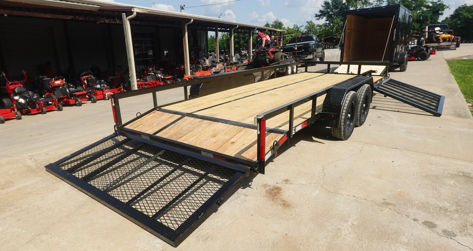 7x20 Dovetail Utility Trailer with Side Gate (2) 3,500lb Axles - Image 12