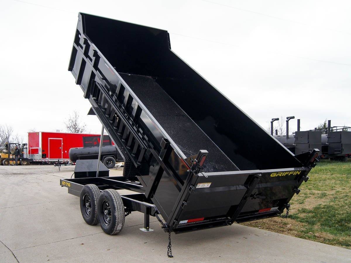 7x16 Telescopic Dump Trailer with 3ft Sides (2) 7K Axles GVWR 14k - Image 24