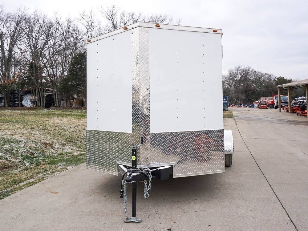7x12 V-Nose Enclosed Trailer 3,500lb Axle With Ramp and Brakes - Image 2