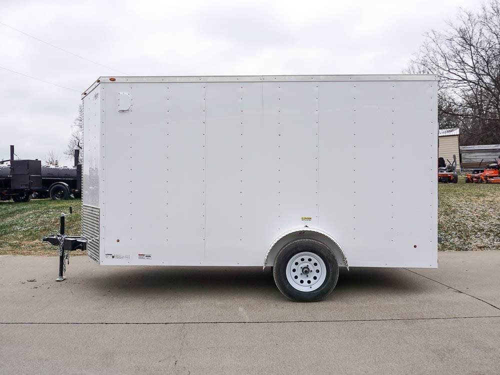 7x12 V-Nose Enclosed Trailer 3,500lb Axle With Ramp and Brakes - Image 4
