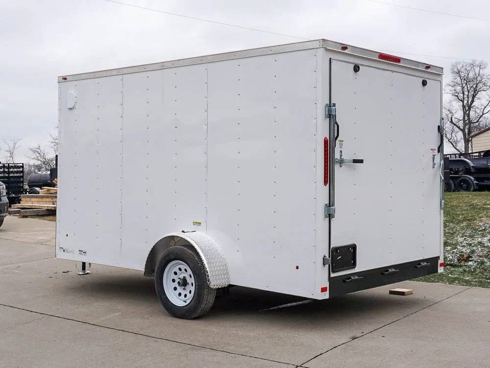 7x12 V-Nose Enclosed Trailer 3,500lb Axle With Ramp and Brakes - Image 6