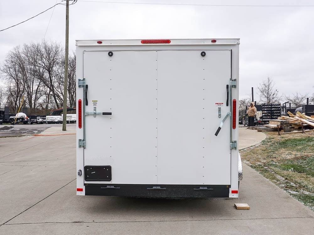7x12 V-Nose Enclosed Trailer 3,500lb Axle With Ramp and Brakes - Image 5