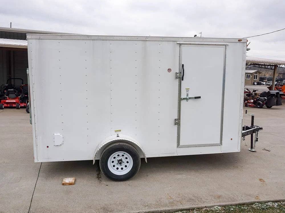7x12 V-Nose Enclosed Trailer 3,500lb Axle With Ramp and Brakes - Image 3