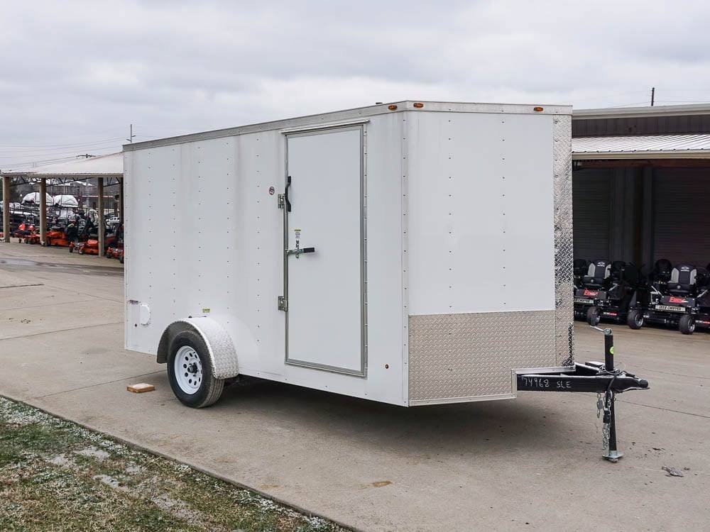 7x12 V-Nose Enclosed Trailer 3,500lb Axle With Ramp and Brakes - Image 7