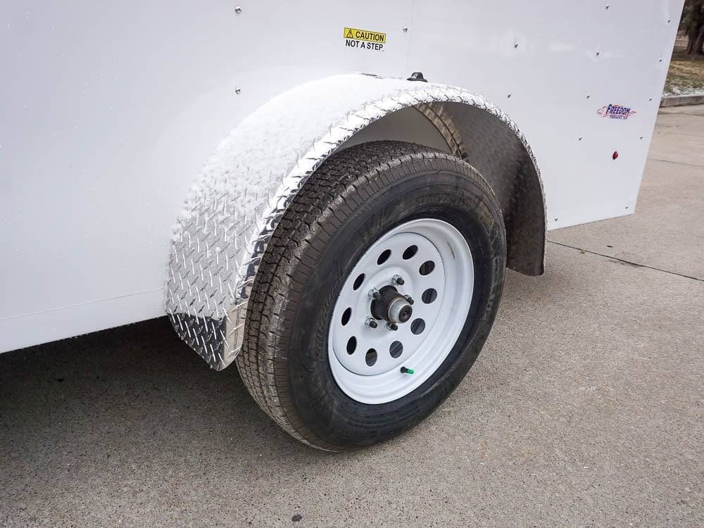7x12 V-Nose Enclosed Trailer 3,500lb Axle With Ramp and Brakes - Image 9