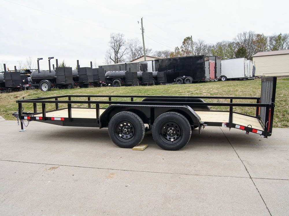 6.4x16 Tube Top Dovetail Utility Trailer (2) 3,500lb Axles - Image 3