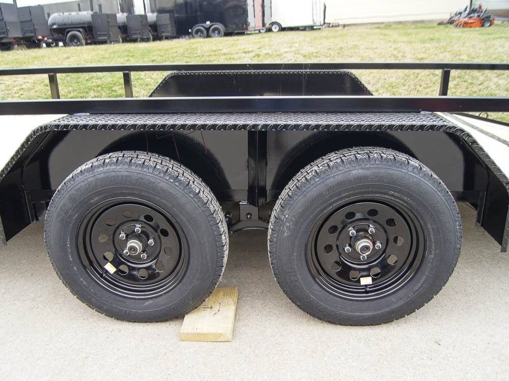 6.4x16 Tube Top Dovetail Utility Trailer (2) 3,500lb Axles - Image 14