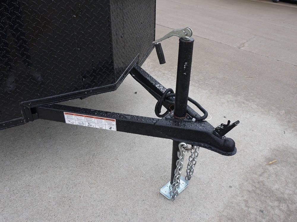 6x12 Enclosed Trailer Red V-Nose Blackout Package 3,500lb Axle Storage - Image 16