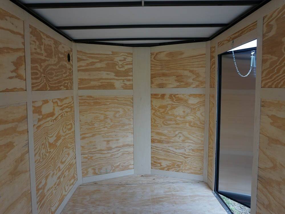 6x12 Enclosed Trailer Red V-Nose Blackout Package 3,500lb Axle Storage - Image 20