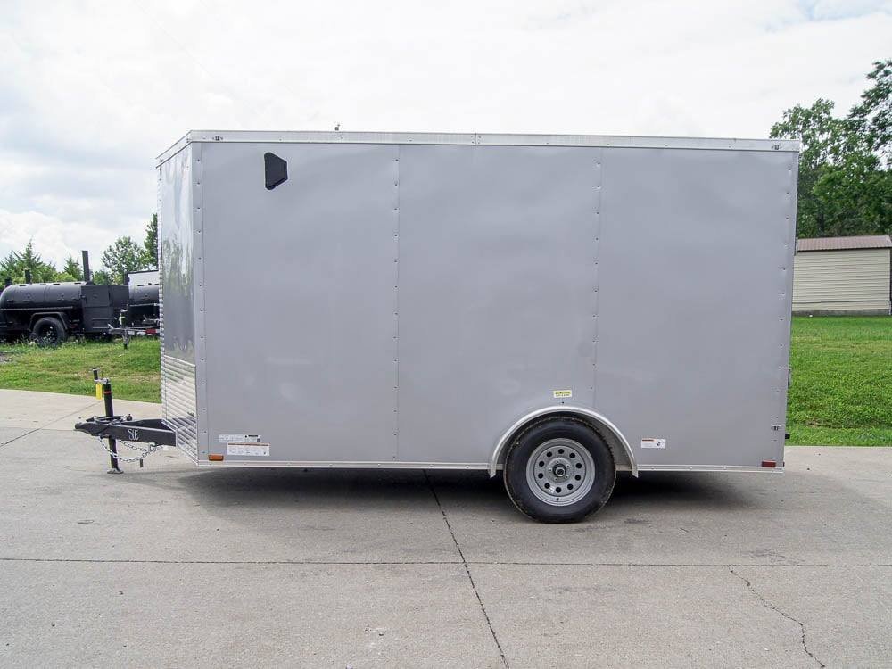 7x12 Silver Frost V-Nose Enclosed Trailer 3,500lb Axles - Image 4