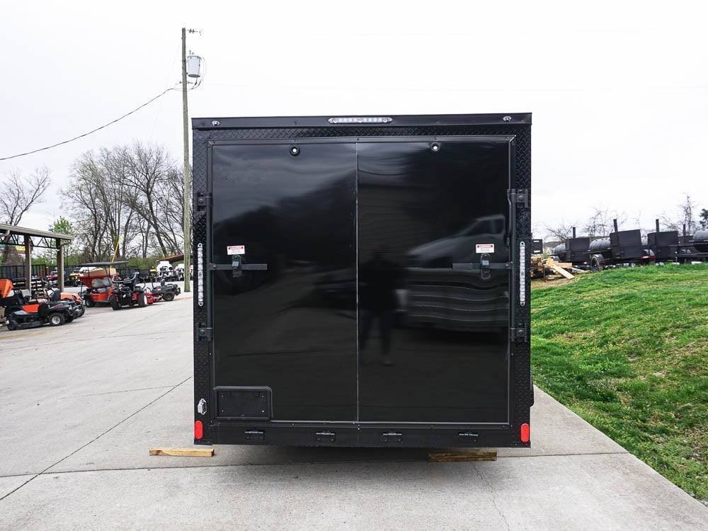 7x12 Enclosed Trailer Black V-Nose Blackout Package 3,500lb Axle Storage - Image 7