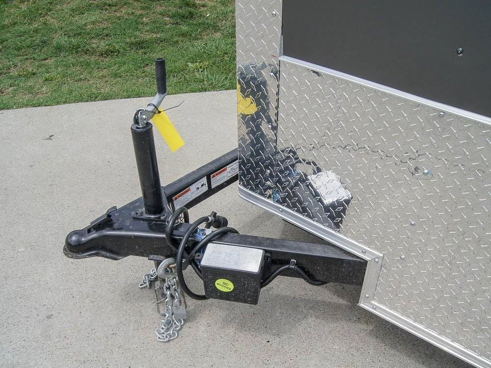 7x12 Charcoal V-Nose Custom Enclosed Trailer 3500lb Axle with Brake Storage - Image 9