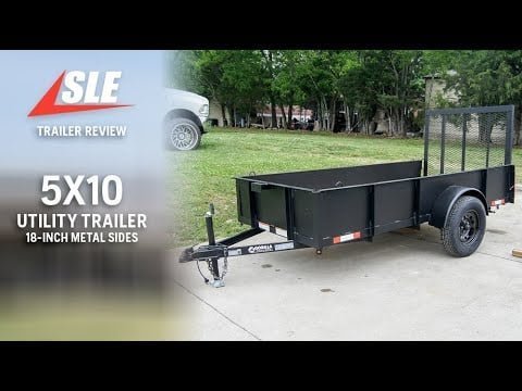 5x10 Utility Trailer with 18in Metal Sides 3500lb Axle - Image 14